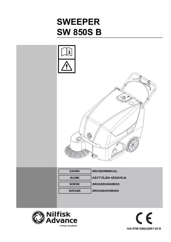 Mode d'emploi NILFISK SW 850S