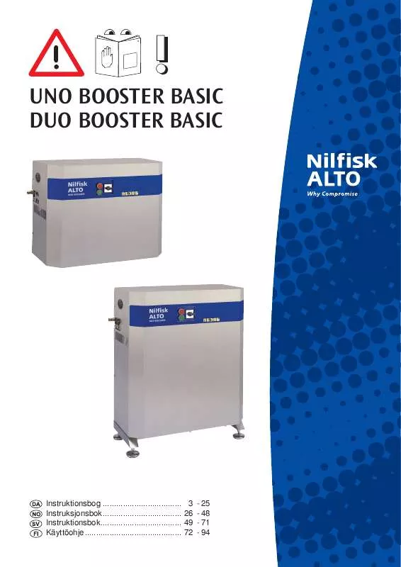 Mode d'emploi NILFISK UNO BOOSTER BASIC