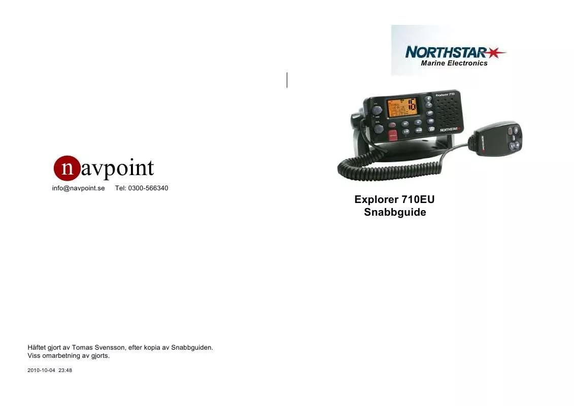 Mode d'emploi NORTHSTAR EXPLORER 710EU