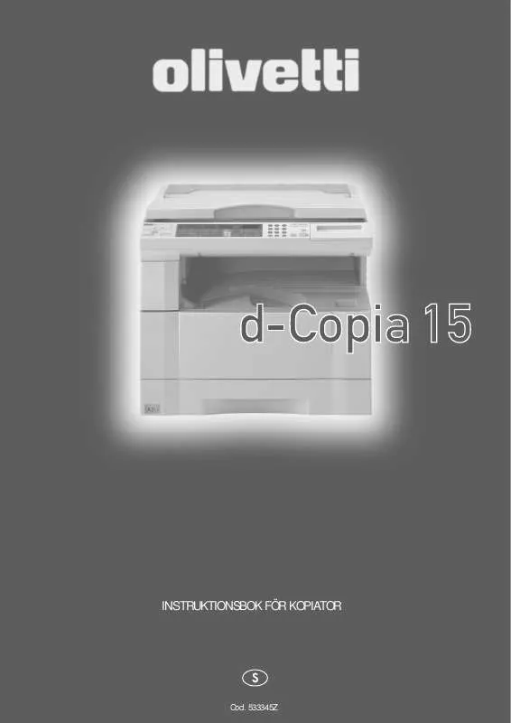 Mode d'emploi OLIVETTI D-COPIA 15