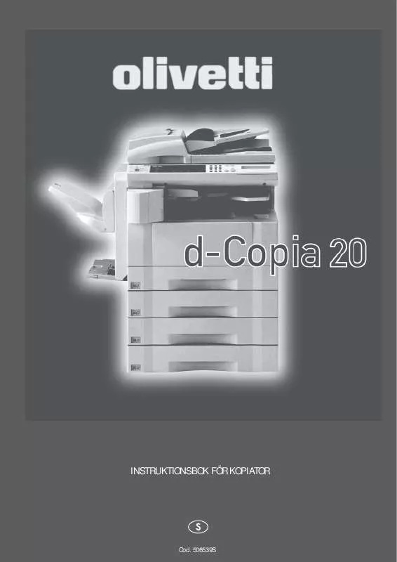 Mode d'emploi OLIVETTI D-COPIA 20