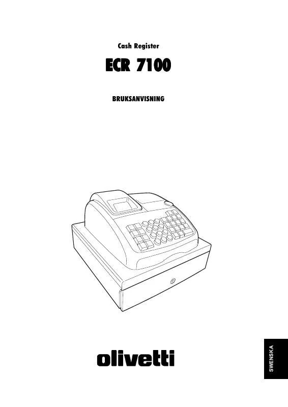 Mode d'emploi OLIVETTI ECR 7100