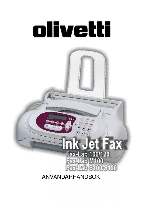 Mode d'emploi OLIVETTI FAX-LAB 100