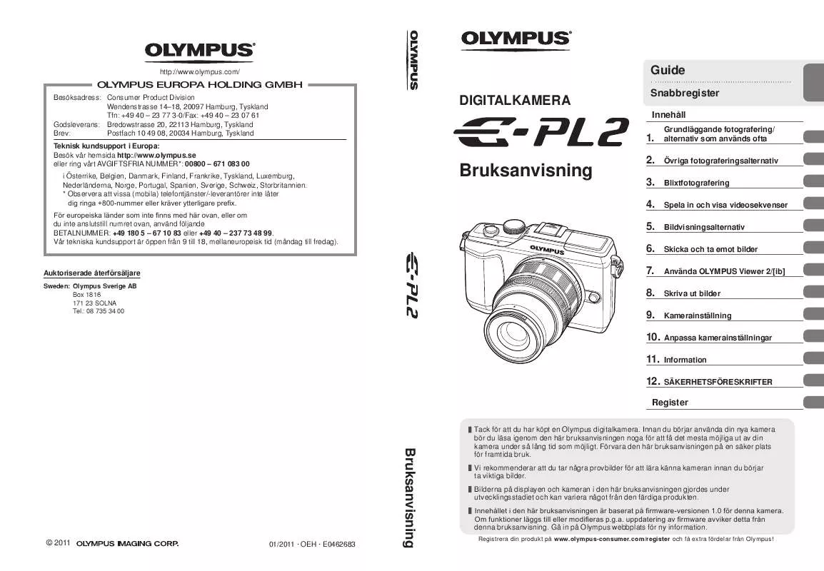 Mode d'emploi OLYMPUS E-PL2