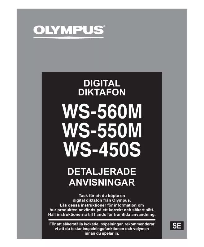 Mode d'emploi OLYMPUS WS-550M
