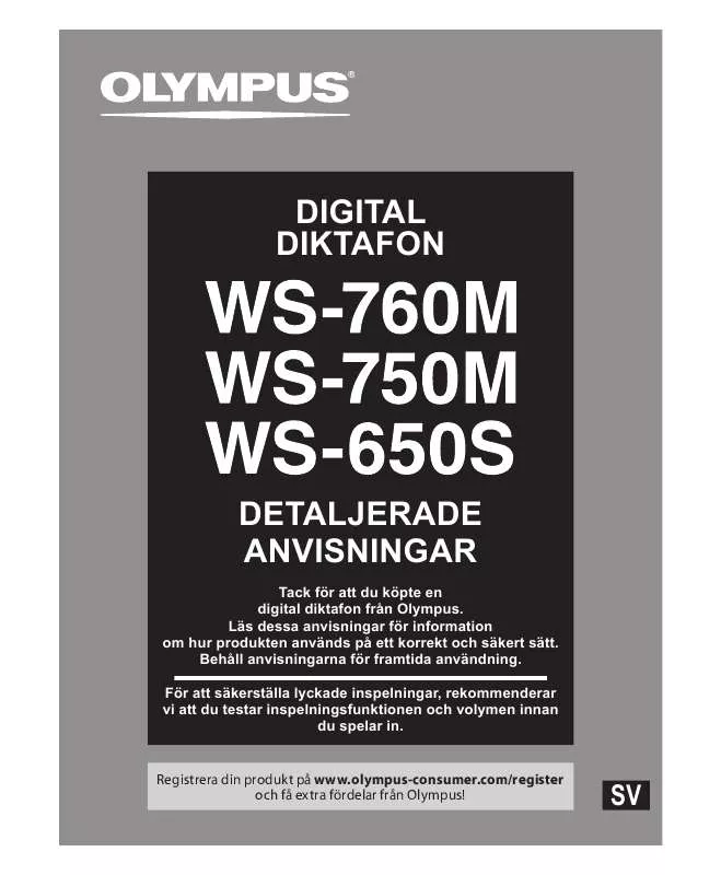 Mode d'emploi OLYMPUS WS-650S DNS