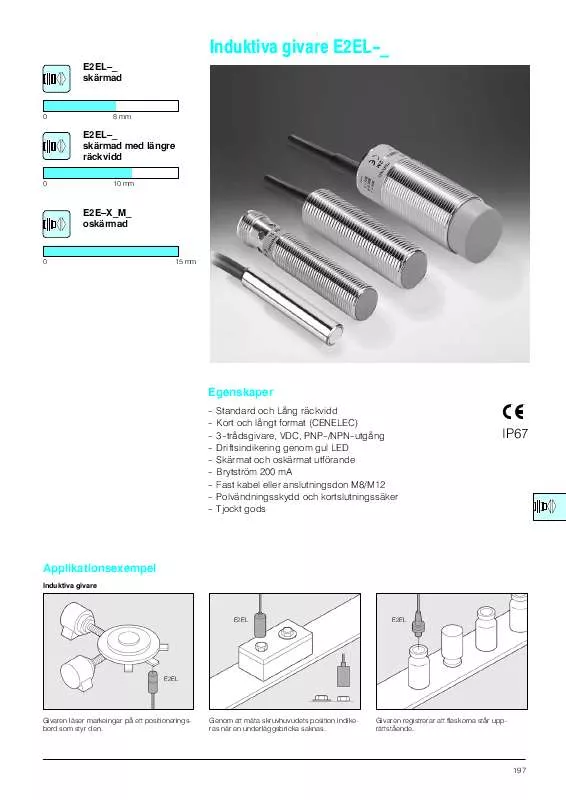 Mode d'emploi OMRON E2EL