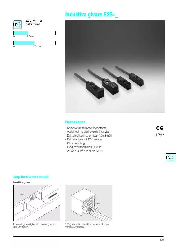 Mode d'emploi OMRON E2S