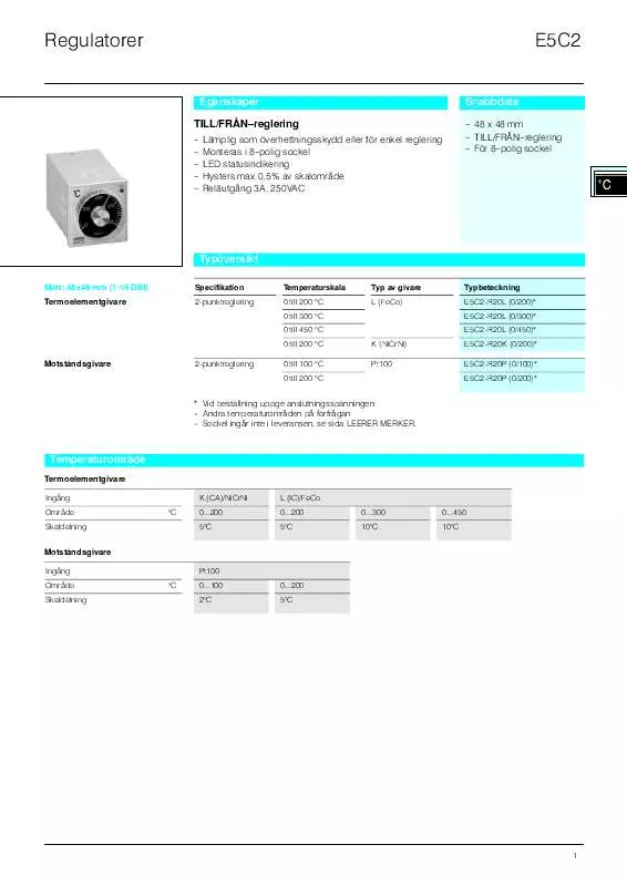 Mode d'emploi OMRON E5C2