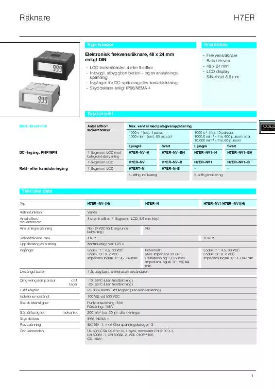 Mode d'emploi OMRON H7ER