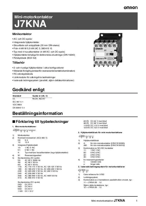 Mode d'emploi OMRON J7KNA