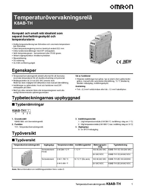 Mode d'emploi OMRON K8AB-TH