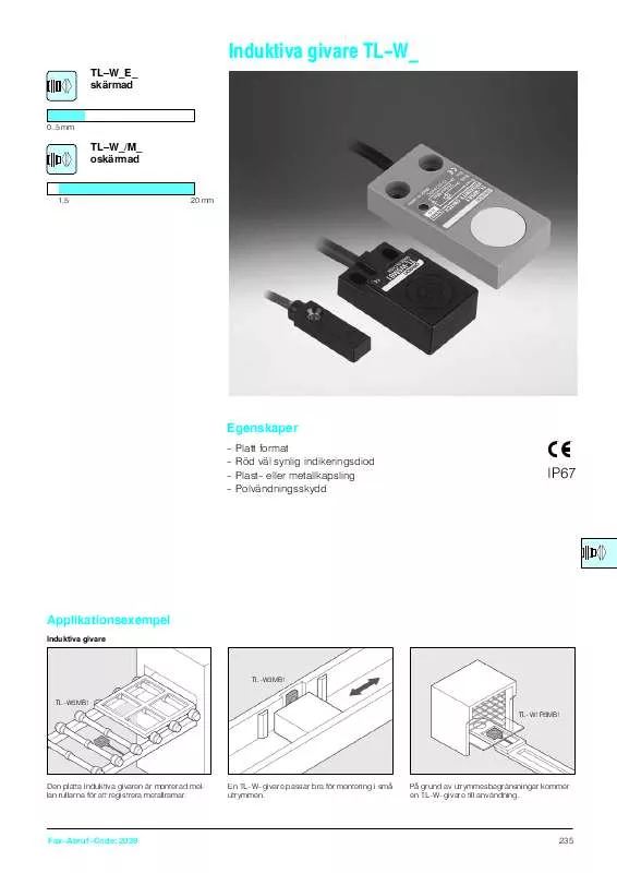 Mode d'emploi OMRON TL-W