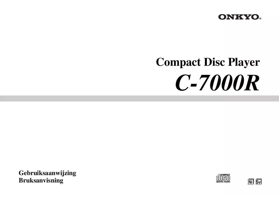 Mode d'emploi ONKYO C-7000R