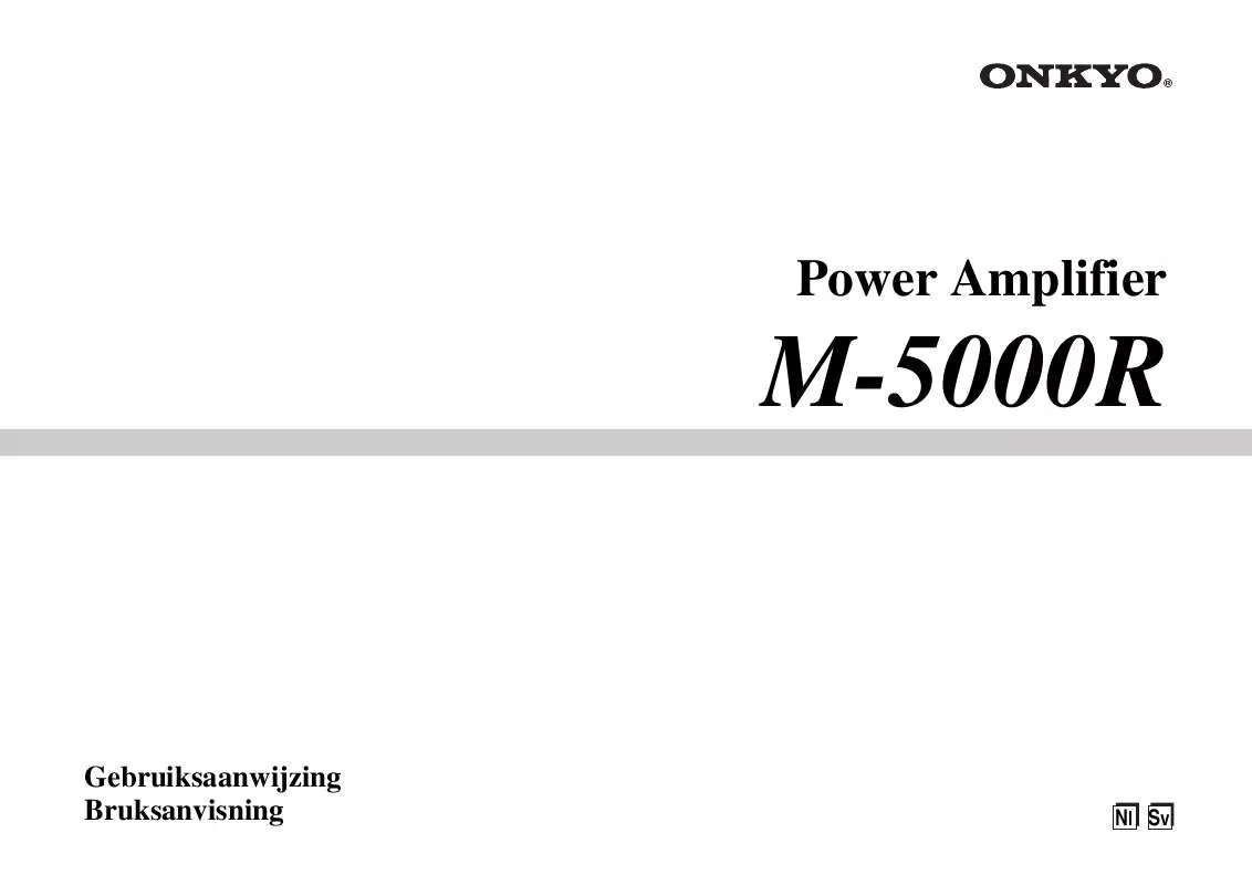 Mode d'emploi ONKYO M-5000R