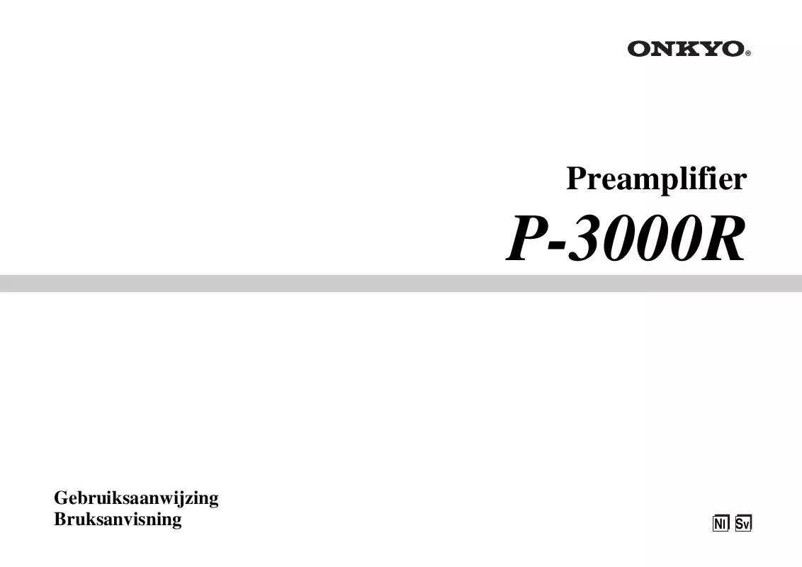 Mode d'emploi ONKYO P-3000R