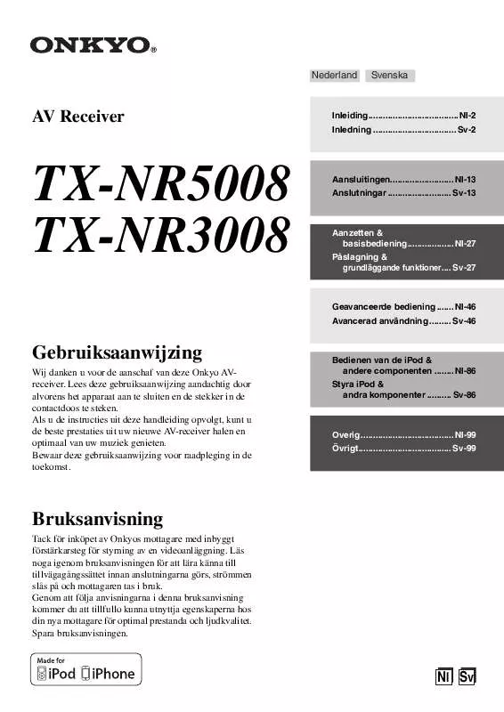 Mode d'emploi ONKYO TX-5008