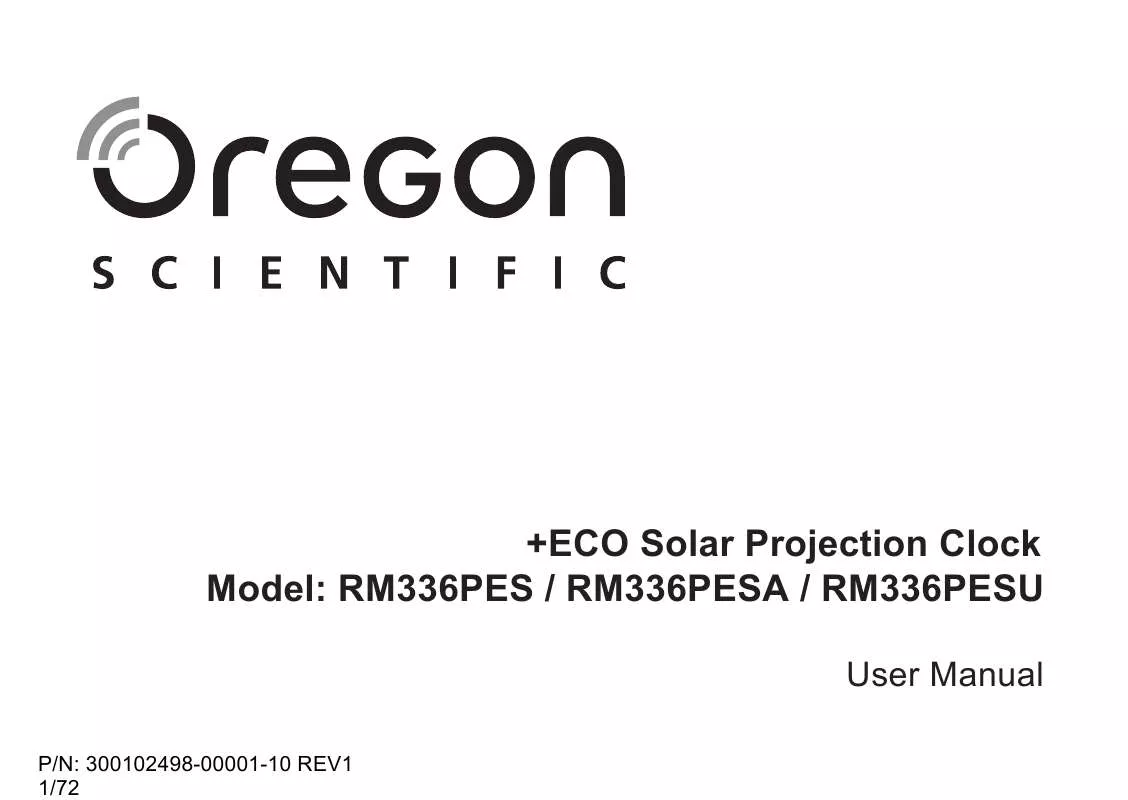 Mode d'emploi OREGON SCIENTIFIC RM336PESA