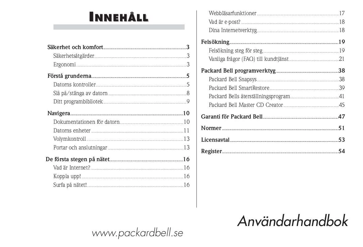 Mode d'emploi PACKARD BELL EASYNOTE C3205