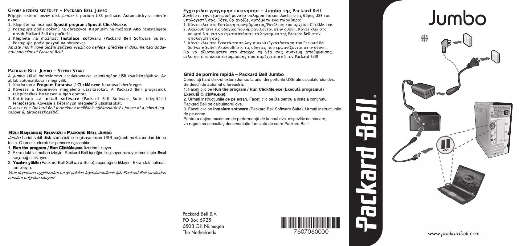 Mode d'emploi PACKARD BELL JUMBO 3'5 EXTHD 1.28TB UK