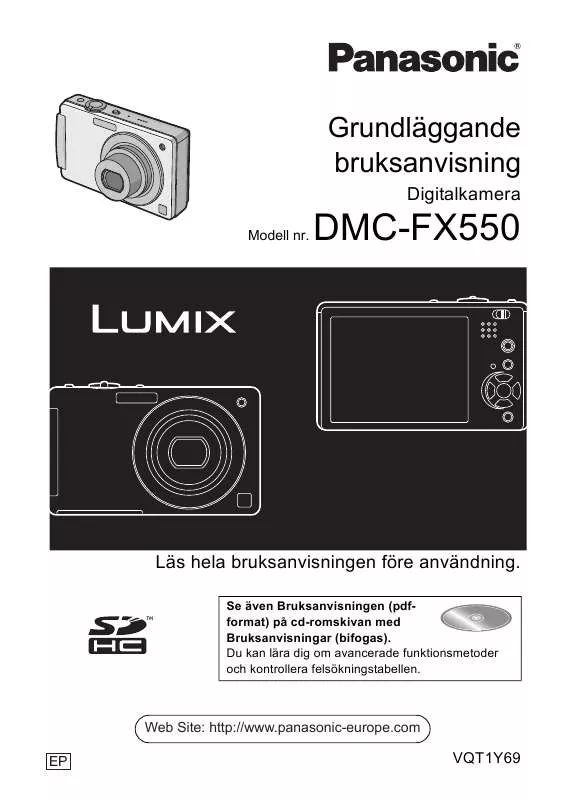 Mode d'emploi PANASONIC LUMIX DMC-FX550