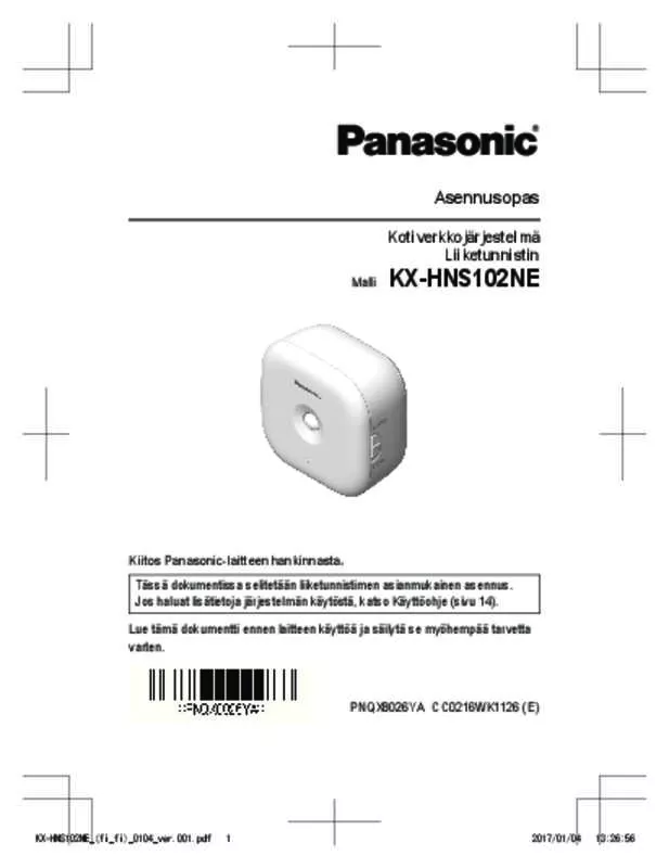 Mode d'emploi PANASONIC KX-HNS102NE