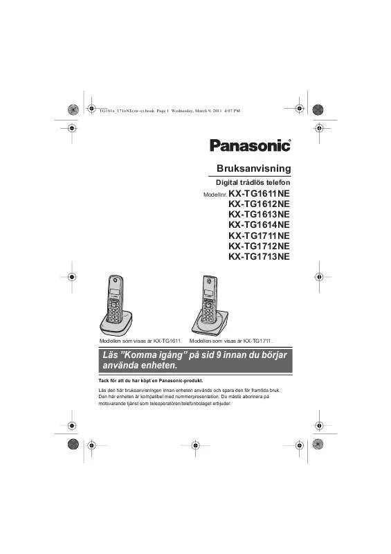 Mode d'emploi PANASONIC KX-TG1611NE