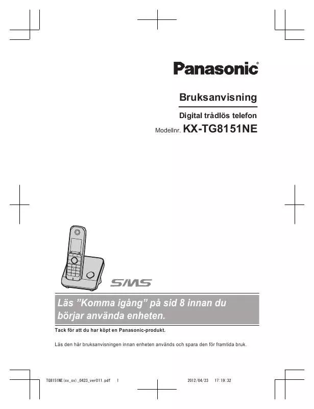 Mode d'emploi PANASONIC KX-TG8151NE