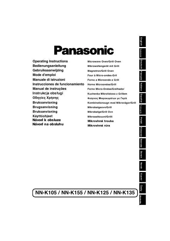 Mode d'emploi PANASONIC NNK125MBGPG