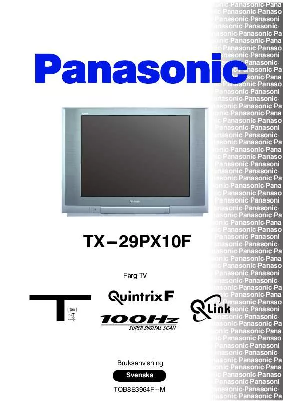 Mode d'emploi PANASONIC TX29PX10F