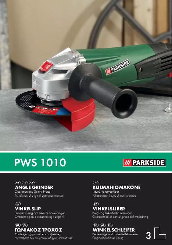 Mode d'emploi PARKSIDE KH 3019 ANGLE GRINDER