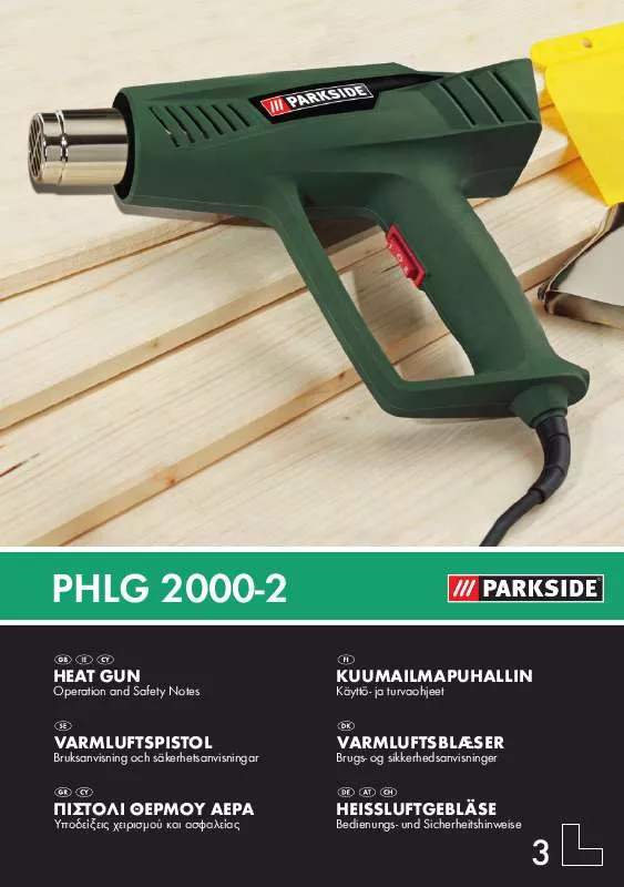 Mode d'emploi PARKSIDE KH 3040 HEAT GUN