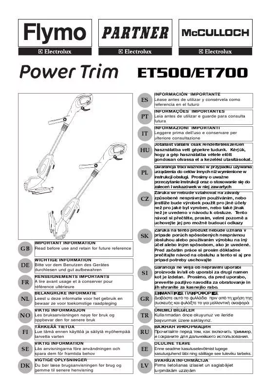 Mode d'emploi PARTNER ET700