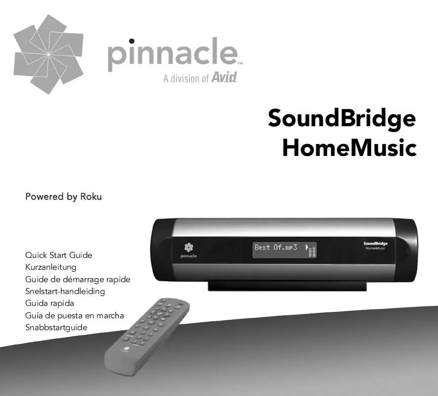 Mode d'emploi PINNACLE SOUNDBRIDGE HOMEMUSIC