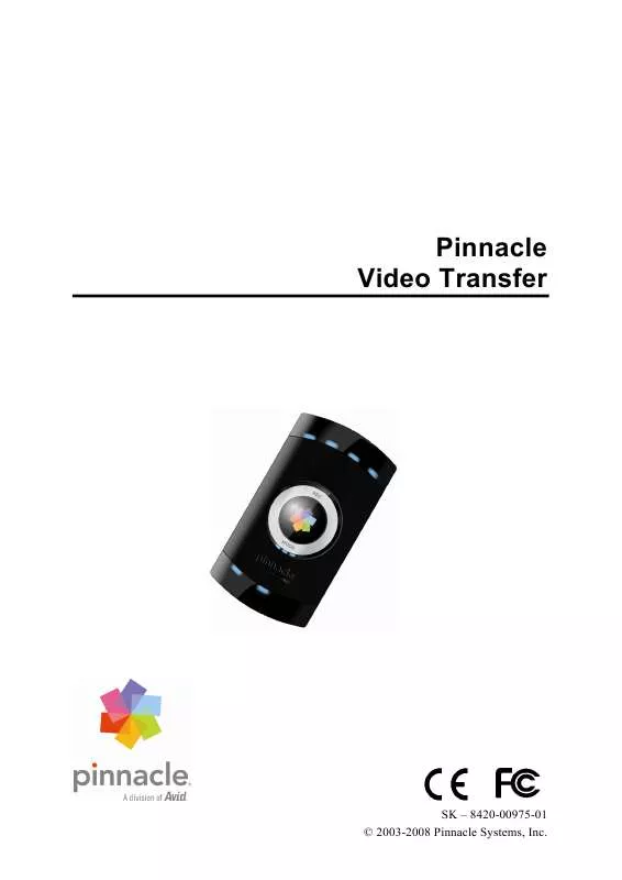 Mode d'emploi PINNACLE VIDEO TRANSFER