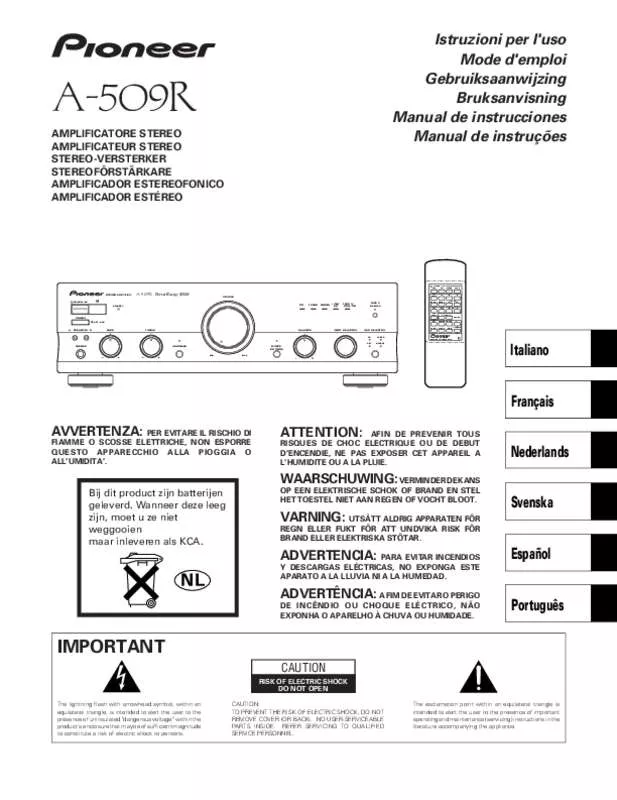 Mode d'emploi PIONEER A-509R