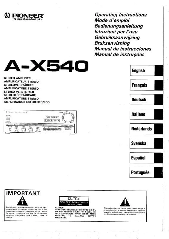 Mode d'emploi PIONEER A-X540