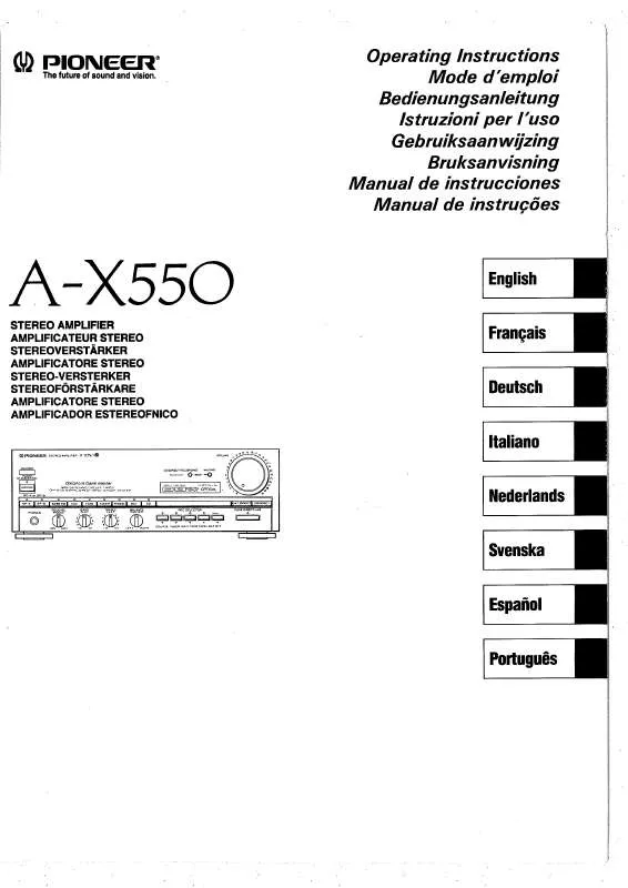 Mode d'emploi PIONEER A-X550