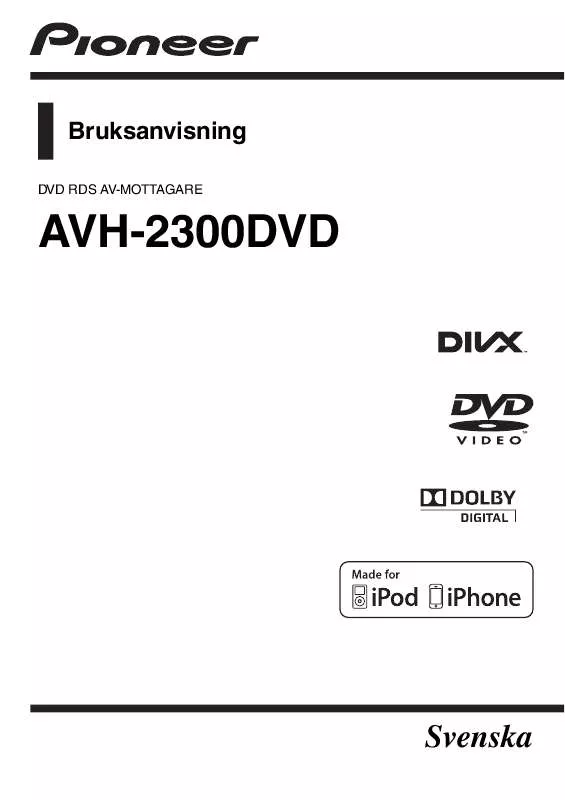 Mode d'emploi PIONEER AVH-2300DVD