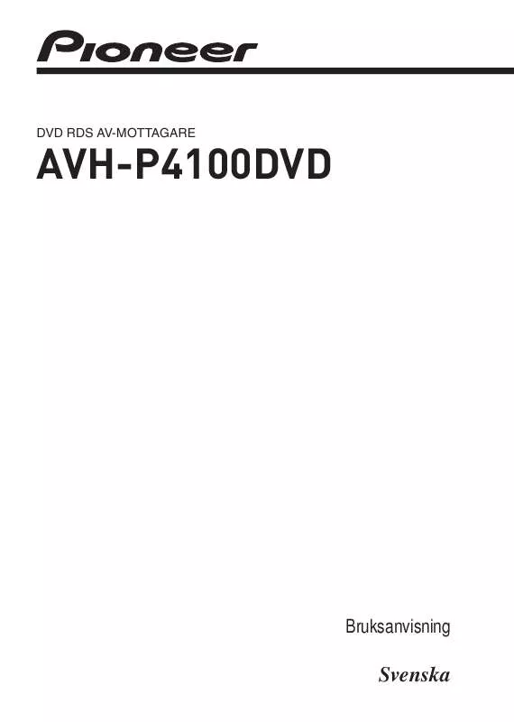 Mode d'emploi PIONEER AVH-P4100DVD