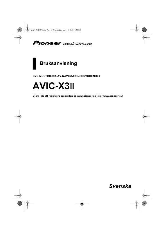 Mode d'emploi PIONEER AVICC-C-X3-2