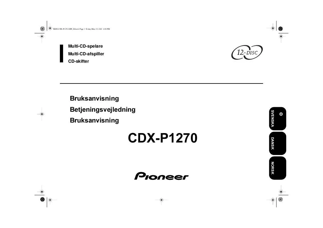 Mode d'emploi PIONEER CDX-P1270