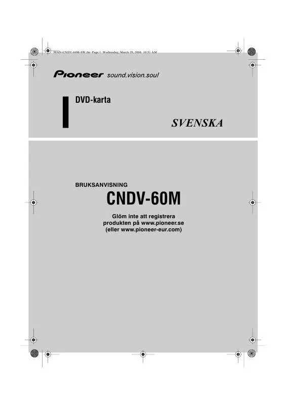 Mode d'emploi PIONEER CNDV-60M