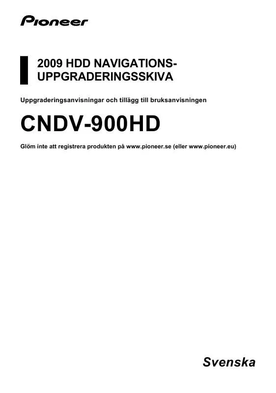 Mode d'emploi PIONEER CNDV-900HD