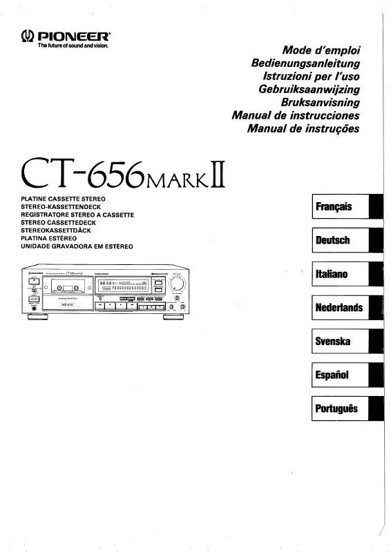 Mode d'emploi PIONEER CT-656MK2