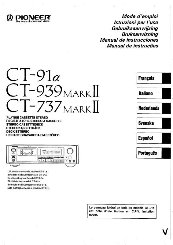 Mode d'emploi PIONEER CT-737 MK2