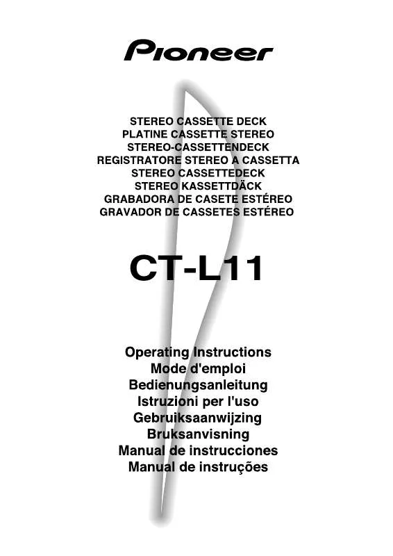 Mode d'emploi PIONEER CT-L11