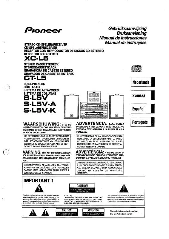 Mode d'emploi PIONEER CT-L5