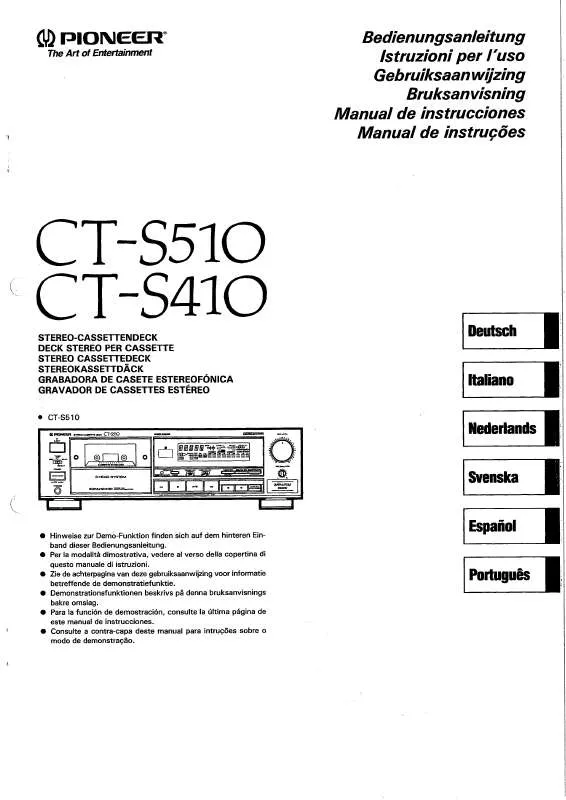 Mode d'emploi PIONEER CT-S410