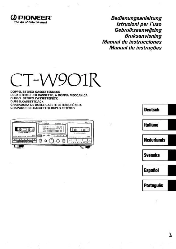 Mode d'emploi PIONEER CT-W901R